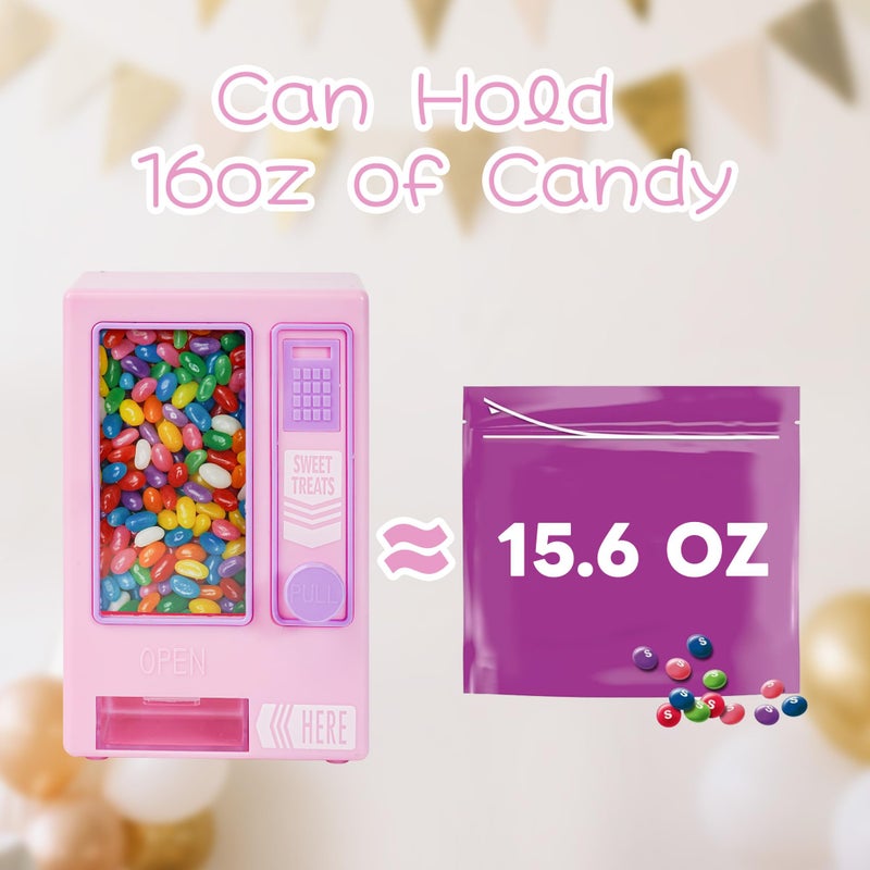 YOBRO Candy Dispenser  Cute Vending Machine for Desktop  Manual Candy Machine  Dispense Mini Candies  Birthday&Christmas Gift for Girls  Gift for Friends Girlfriends (Pink) - Image 5